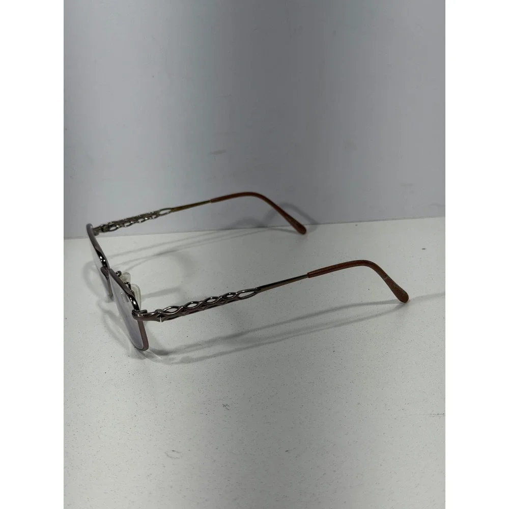 Tura Mod 939 VIO‎ Oval Eyeglasses frames Violet Metal Chain Link 51-17-135 Case